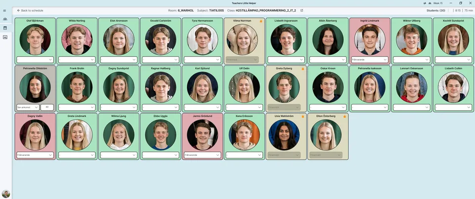 Attendance: Track attendance quickly and sync updates back to SchoolSoft in a single click.