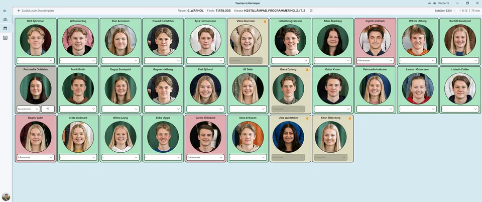 Anwesenheit: Erfassen Sie die Anwesenheit schnell und synchronisieren Sie Aktualisierungen mit einem Klick zurück zu SchoolSoft.